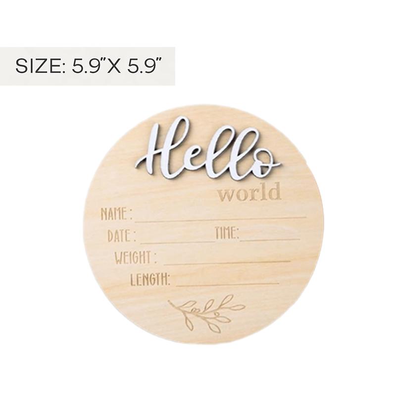 Знак для определения пола ребенка: 3 шт. Объявление 'Это мальчик/девочка' и 'Привет, мир' для больницы - Деревянный приветственный знак для новорожденного