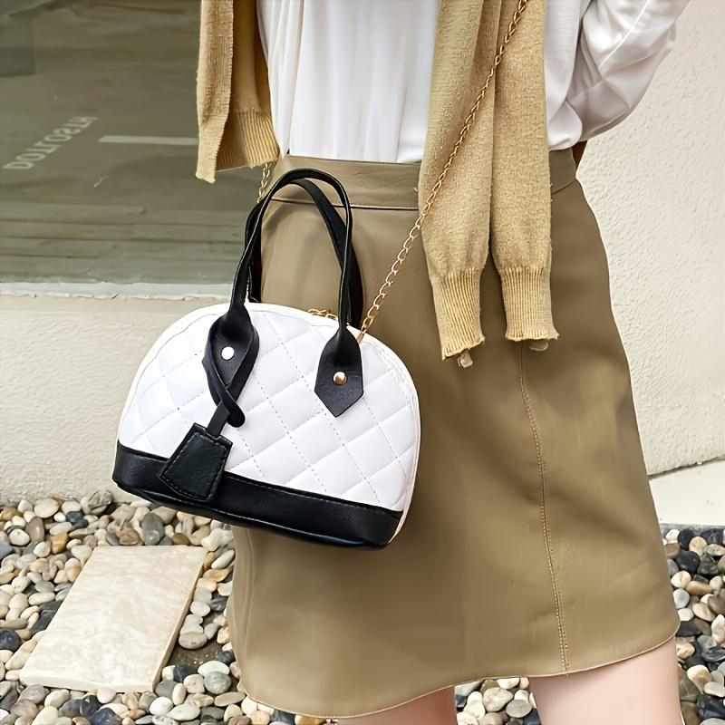 Quarterly shell women's shoulder bag, versatile commuting crossbody mini bag, perfect for dates, work, shopping, and storage.