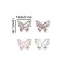 5Pcs Cat'S Eye Glitter Nail Enhancement Charms Butterflies Assortment Resin 3D Nail Art Decoration Studs Accessories Supplies