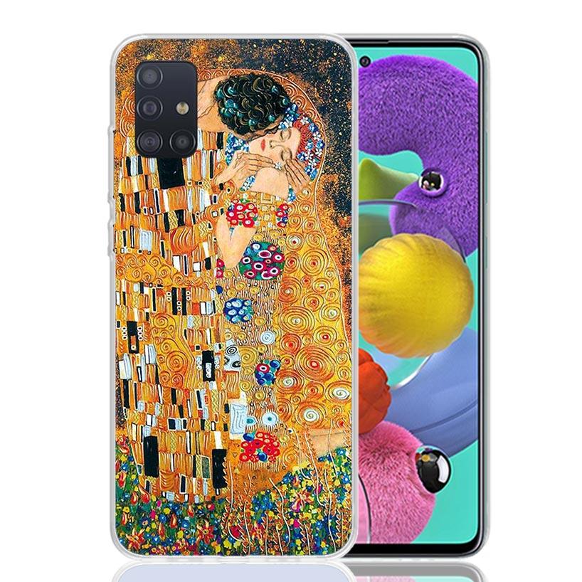 Поцелуй Густава Климта Дизайн Для Чехла Телефона Samsung Galaxy A52S A42 A32 A22 A12 A02S A51 A50S A41 A31 A21S A30S A20S A20E A70 A71