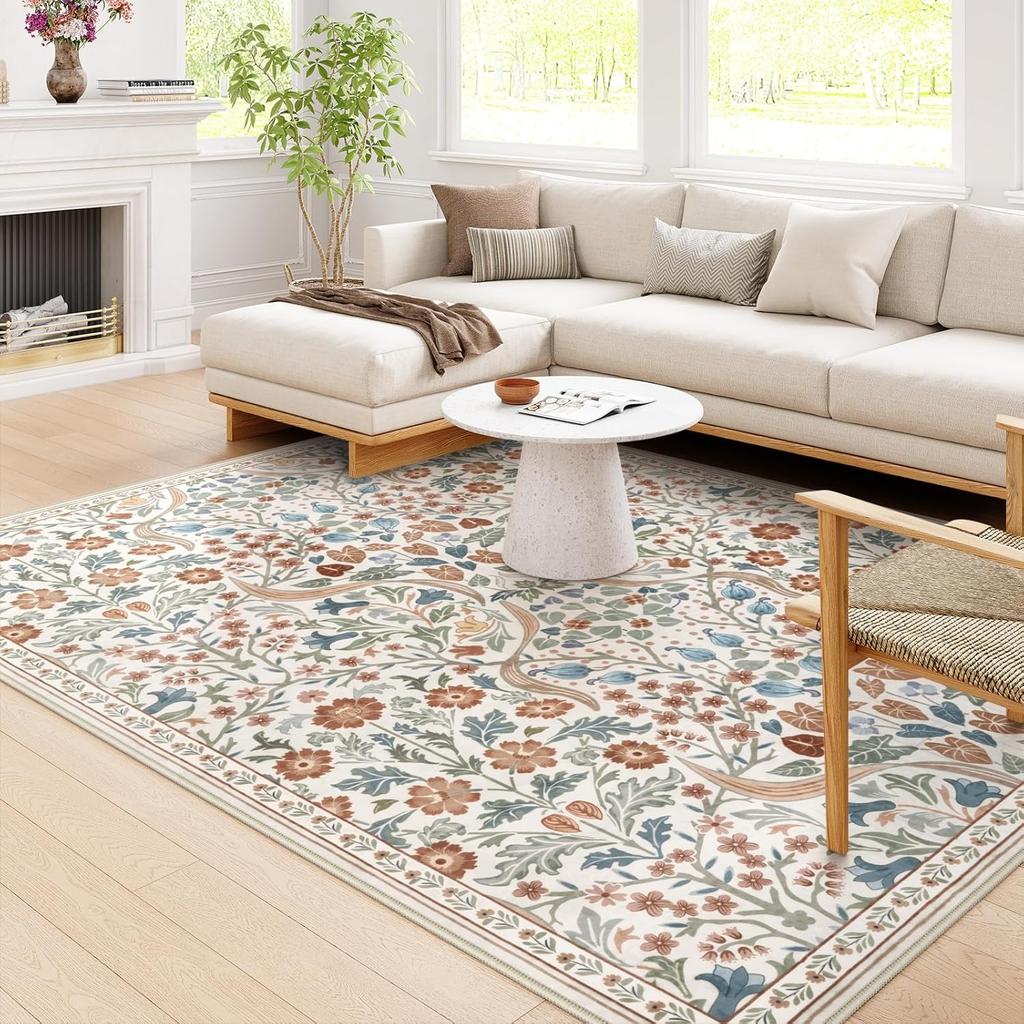 Элегантный ковер с цветочным узором для гостиной, декоративный ковер для дома, розовый мягкий ковер для спальни, подходит для детской комнаты для девочек, игровой комнаты, альфомбра