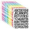 1.5-inch Letter Sticker Multicolor English Alphanumeric Combination Holiday Gift Decoration Waterproof Letter Sticker