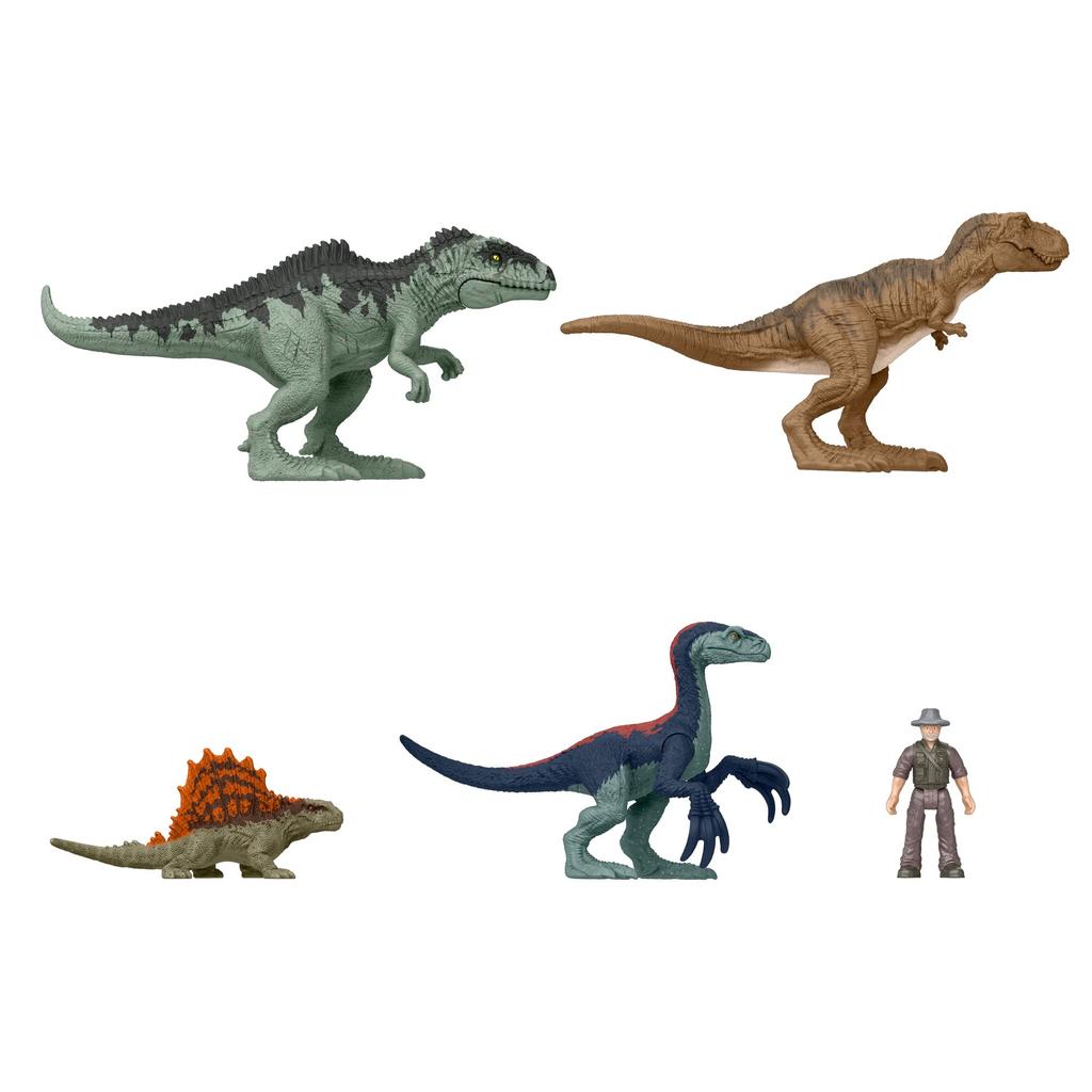 Mattel Мини-фигурка JURASSIC WORLD New Ruler, ограниченный тираж, возраст — 1 год, и GWP74, мульти-упаковка (с Диметродоном) [Игрушка Динозавр] [3 Up]