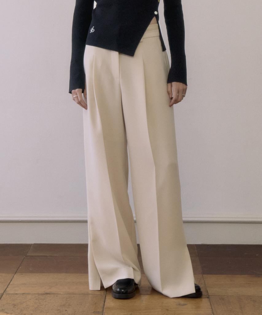JUCYJUDY Contrast Waist Wide Pants Jzpt124A