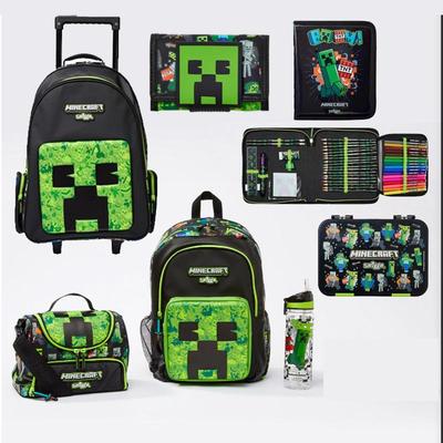 Smiggle Австралия Школьный набор Minecraft: Большой рюкзак, Ланч-бокс, Сумка для ланча, Пенал и Бутылка для воды.
