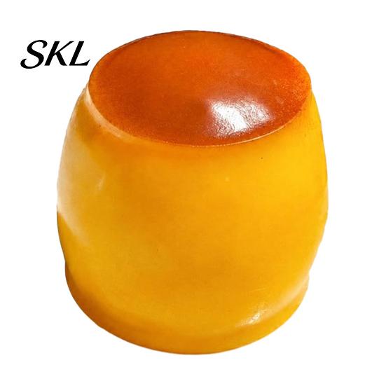 Dessert Sensory Fidget Toy 1/2Pcs Stress Relief Crunchy Pudding Toy, Fake Caramel Squeeze Shaped Simulated Gift for Adults Kids Relaxation