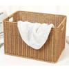 Handmade Rattan Storage Basket for Clothes, Quilts, Toys, Books, and More