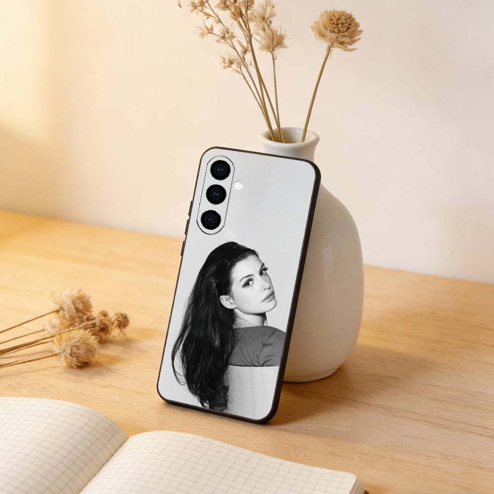 Чехол для телефона Anne Hathaway Черный Силиконовый Мягкий Для Samsung Galaxy A73,A72,A71,A70,A53,A52,A51