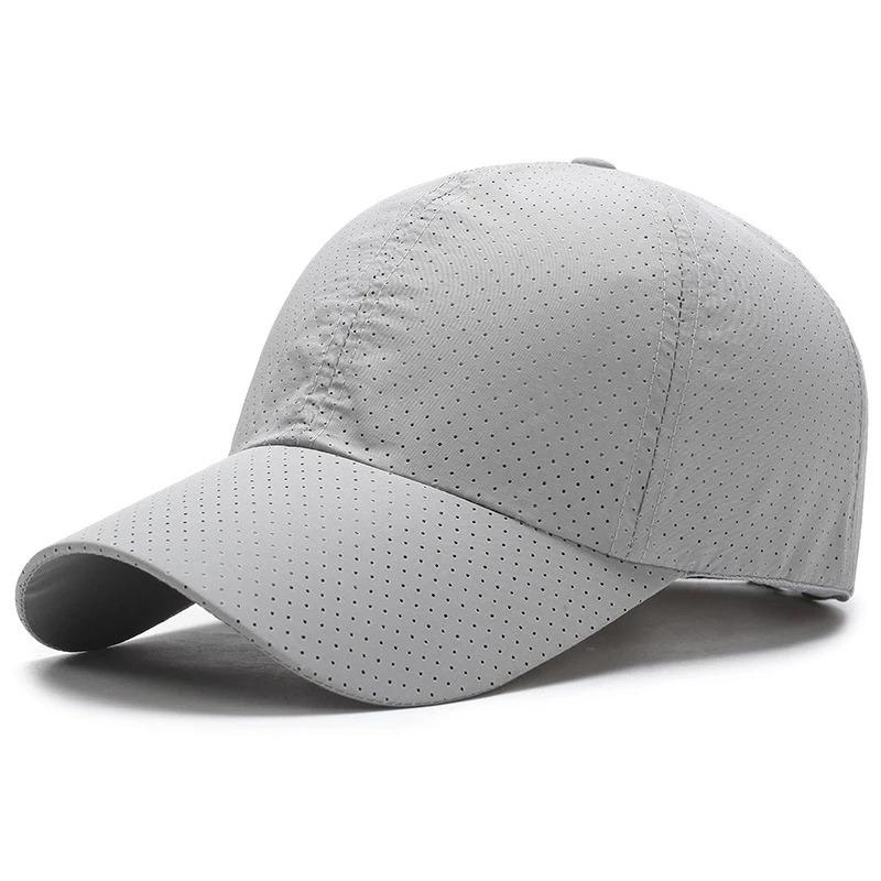 Summer Hole Breathable Baseball Cap Men and Women Solid Color Hat Simple Outdoor Travel Hats Golf Caps Sun Hat