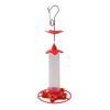 360ml Hummingbird Feeder Hanging Feeder with Anti-Ant Guard Bird Feeder with 5 Flower Feeding Ports Circular Perch for Garden Backyard