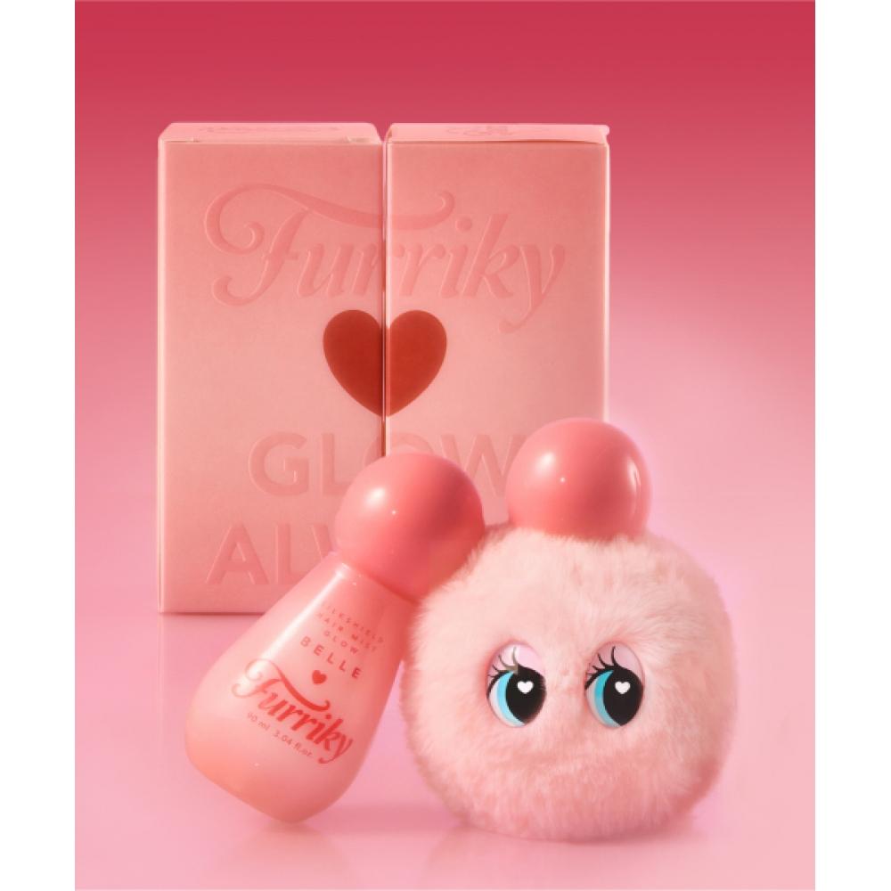 Furriky Silk Shield Hair Perfume Mist Glow Keyring Set