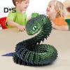 3D Printed Animals Articulated Simulated Snake Stress Relief Toys Realistic Flexible Snake Fidget Toy Tabletop Ornament for Kids Adults