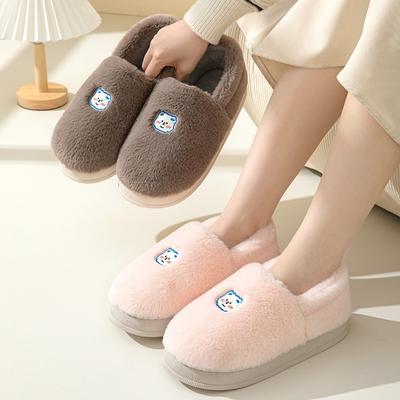 Хлопковые тапочки с противоскользящей подошвой и толстой подошвой