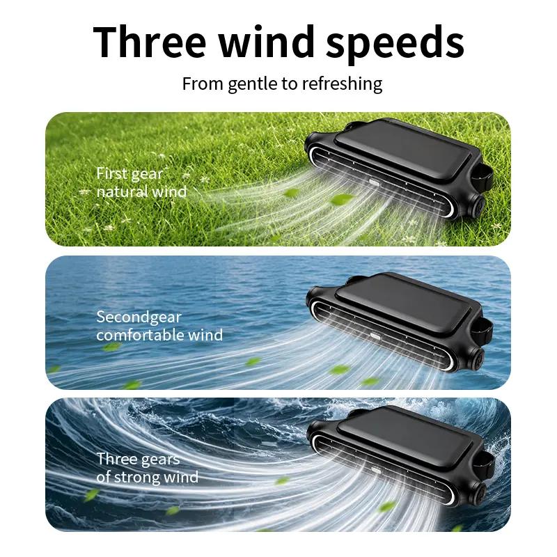 Car Seat Velcro Fan, 3000mAh Rechargeable Battery / USB Powered, 3 Adjustable Speeds, Magic Tape Mount, Portable Auto Seat Fan for Car Truck SUV RV