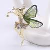 Модные хрустальные крылья брошь булавки для женщин горный хрусталь цветок фея лацкан булавка корсаж роскошные броши ювелирные изделия подарки