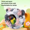 Winter Birds Nest Fluffy Parrot House Cute Flannel Cave Birdhouse with Ears Warm Parakeet Nest for Birdcage Budgerigars Cockatiel