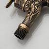 Carved Wall Mount Zinc Alloy Antique Bronze Bibcock,Decorative Outdoor Garden Faucet Washing Machine Faucet Small Tap