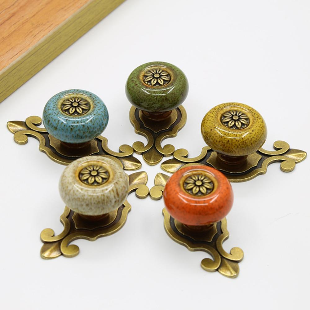 Ceramic Door Knob Ethnic Style Drawer Knobs Fashion Ceramic Knob  Cabinet