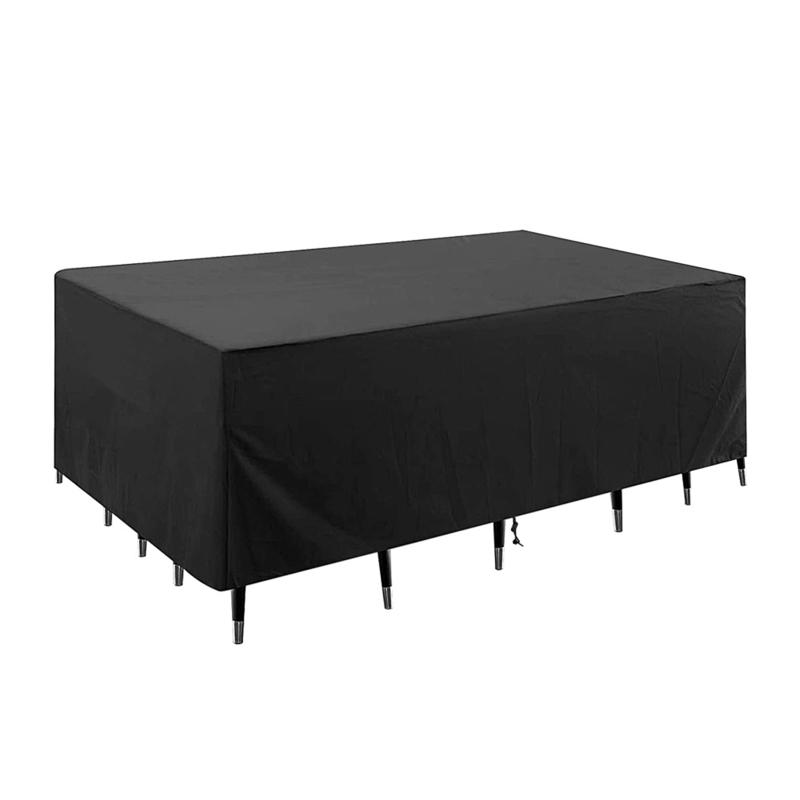 Outdoor Dustproof Protective Covers With Windproof Rope Adjustable Buckle For Furniture Table Chairs
