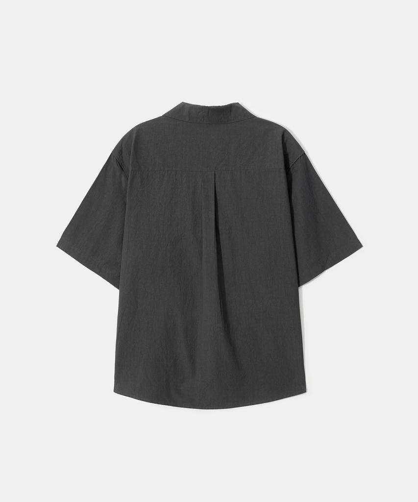 TRIP LE SENS Washed Utility Half Shirt_Charcoal