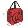 Red Boxing Gloves Insulated Lunch Bag for Women Children Portable Food Boxes Thermal Lunch Box Tote