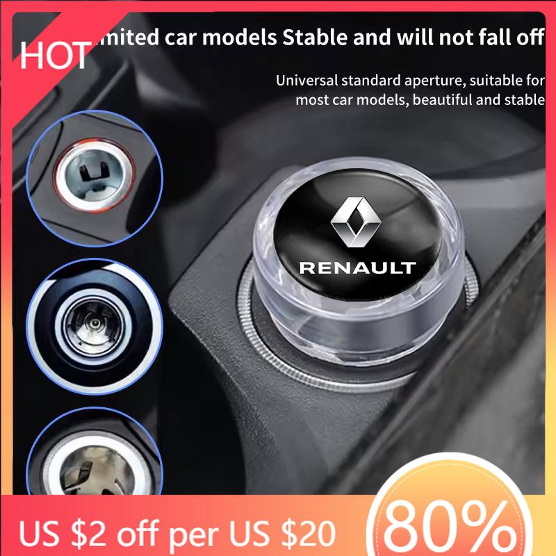For Renault 2026 New Hub Caps For Renault Megane 2 3 4 Twingo Clio Talisman Captur Trafic Kwid Scenic 2 Car Cigarette Lighter C
