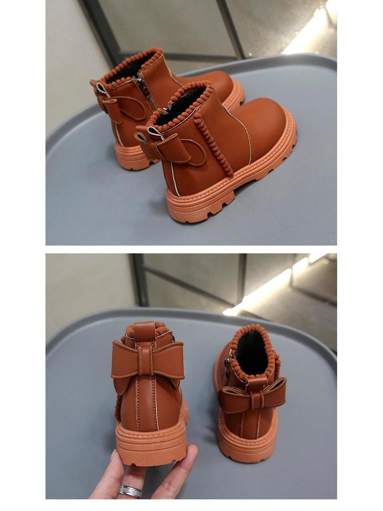 Модные мартинсы для девочек: Осень/Зима 2025 с Мягкой Подошвой и Вельветом, Дизайн Принцессы до Щиколотки.