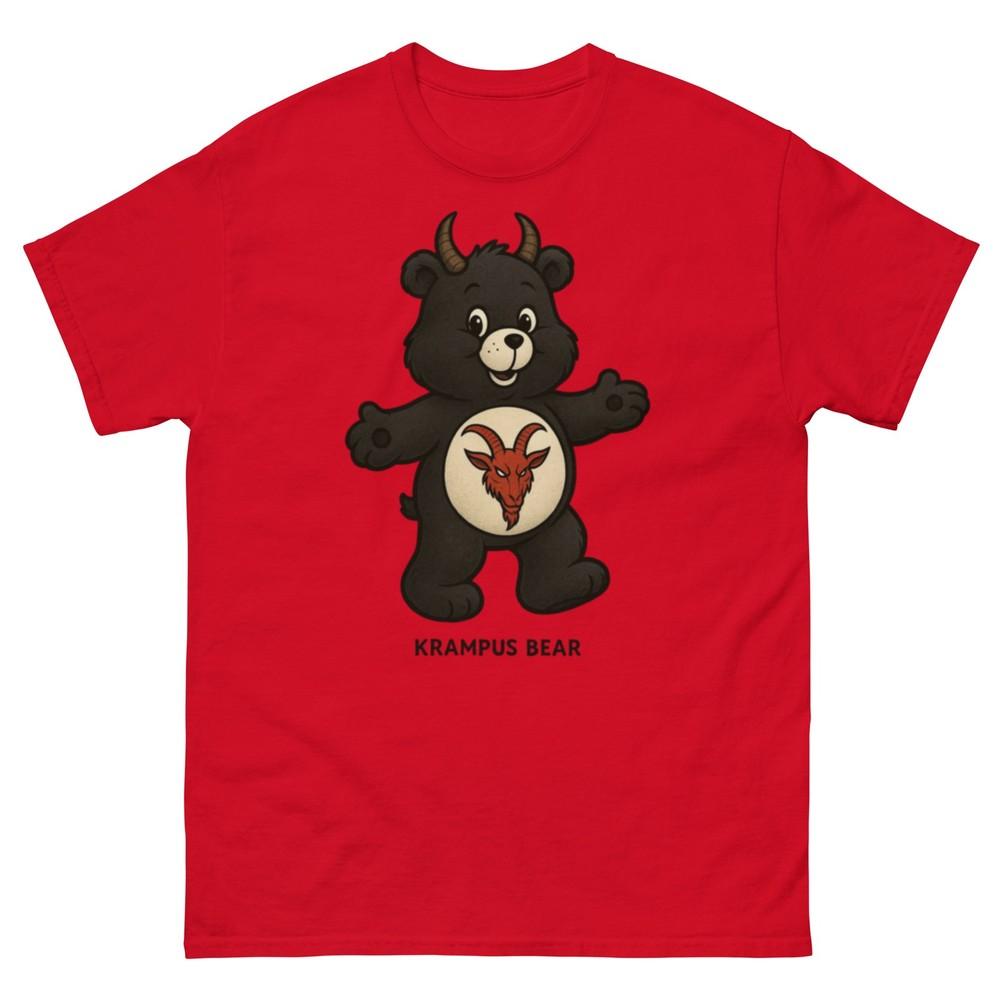 Unisex Krampus Bear Tee, Funny Care Bear T-Shirt, Care Bear Inspired Tee