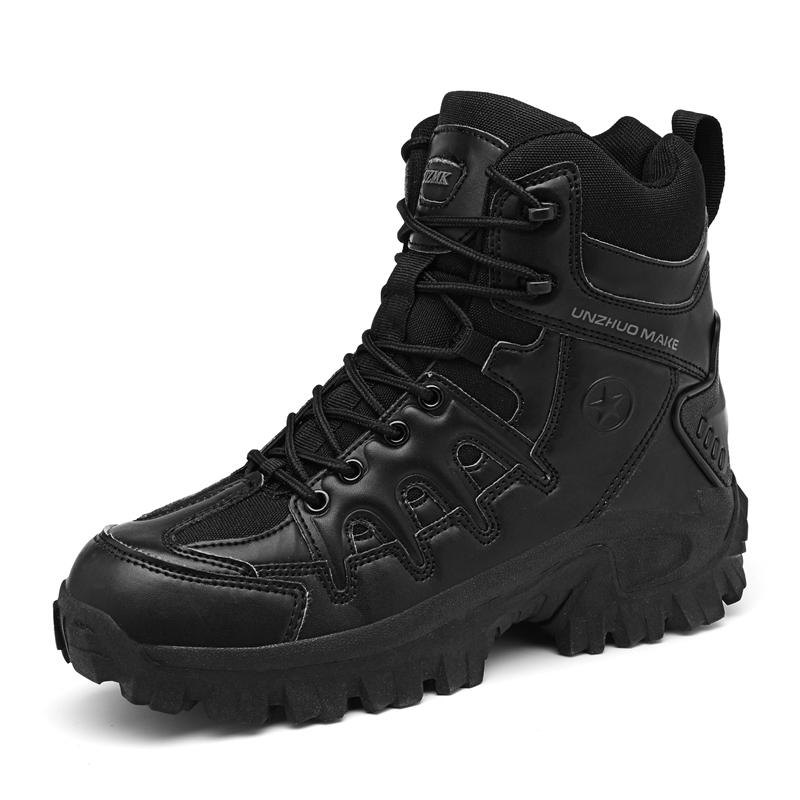 Men's High Top Boots Climbing Hiking Shoes Mens Desert Waterproof Work Safety Shoes Ankle Men Outdoor Boots