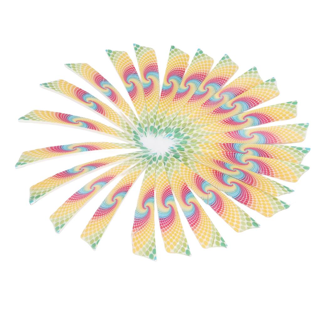 50Pcs Arrow Fletches Lightweight Fashionable Versatile 4inch Shield Feather Fletching for Archery DIY Double Sided