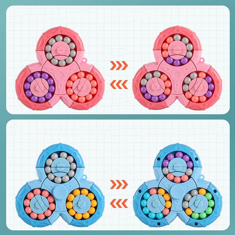 Новый шестисторонний вращающийся пальчиковый боб, интеллектуальный гироскоп, антистресс, кубик для кончиков пальцев, обучающий, образовательный, волшебный диск для детей, подарок