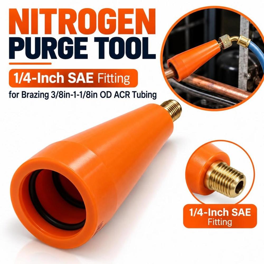 1Pcs 1/4-Inch SAE Fitting Nitrogen Purge Tool Nitrogen Flow Regulator for ACR Tubing Installation