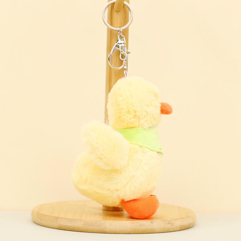 Cute White Duck Plush Keychain Sweet Duck Doll Soft Bag Ornament For Couples