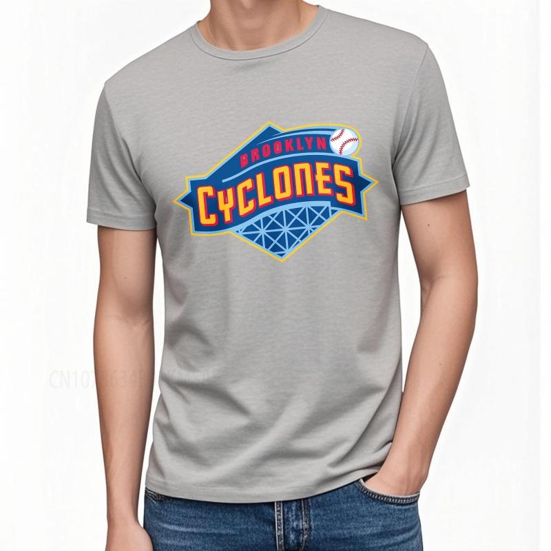 Бренд летняя женская футболка Brooklyn Cyclones Дизайн с логотипом бейсбольной команды Короткий рукав Для тренировок Круглый вырез Футболка хлопковая футболка