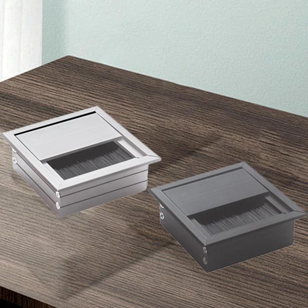 Втулка для шнура на столе, крышка отверстия для провода, порт вывода кабеля, крышка коробки для заправки кабеля, органайзер для кабеля на офисном столе 80x80 мм