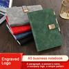 (Logo Can Be Engraved) A5 Lined Notebook with Buckle, Student Diary, Business Meeting Minutes, Notepad, Subject Notebook
