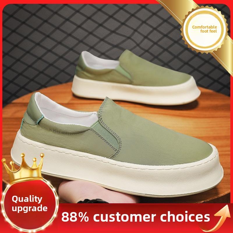 Мужская обувь, летняя, дышащая, черная, универсальная, тканевая, обувь с одной педалью, легкая, ленивая, спортивная, сноубордная обувь