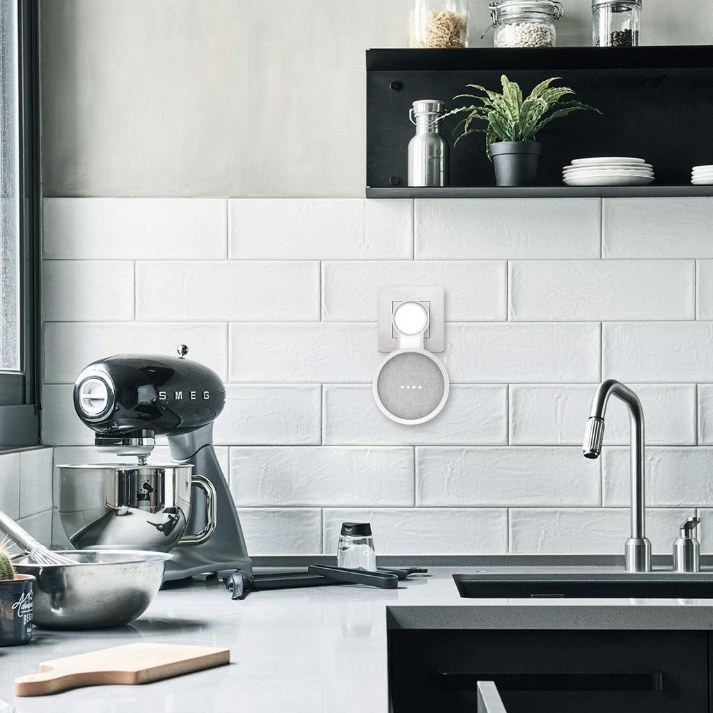 Настенный держатель PlusAcc для Google Nest Home Mini Совместимая с Google Home Mini подставка для динамика Защитный держатель Google Home Mini