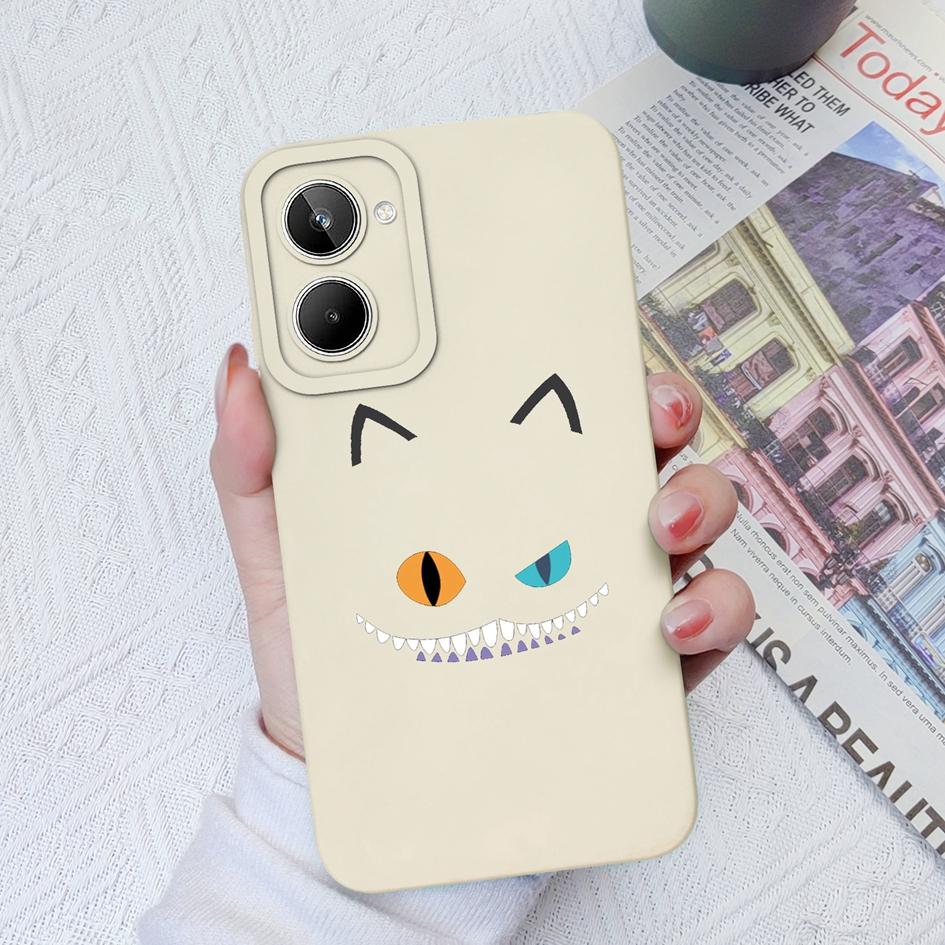 Для Realme 9 10 Pro + Plus 5 6 7 8 Pro чехол с милым котом защитный квадратный жидкий мягкий силиконовый бампер для OPPO Realme 2 5i 6i 8i 9i Fundas Coque