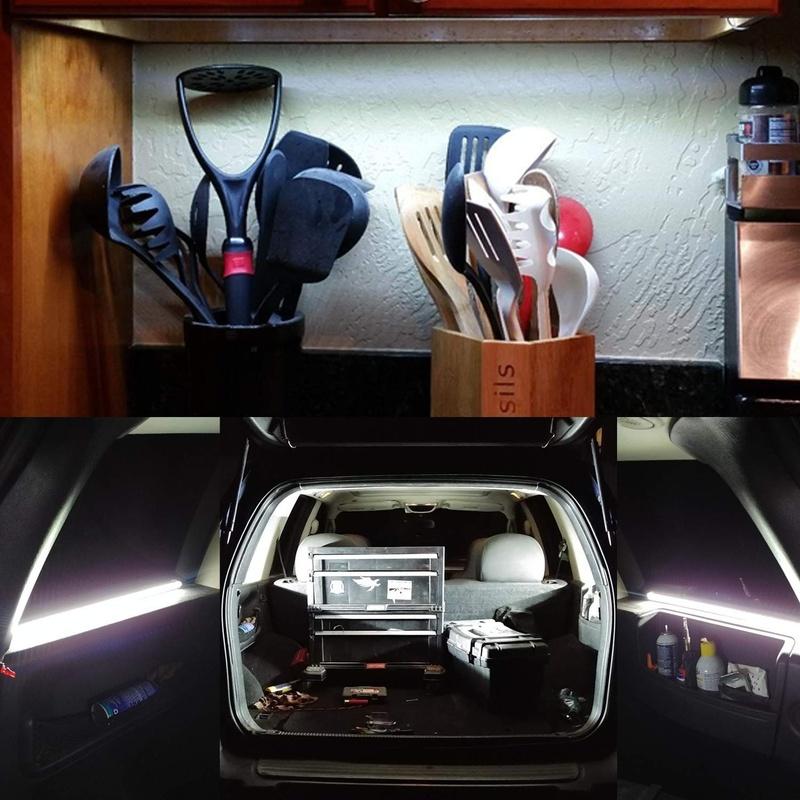 10/5X 12V 30/50CM Interior LED Car Light Bar Rigid Strip Lamp for Van Bus Caravan Display Cabinet Under Counter Closet