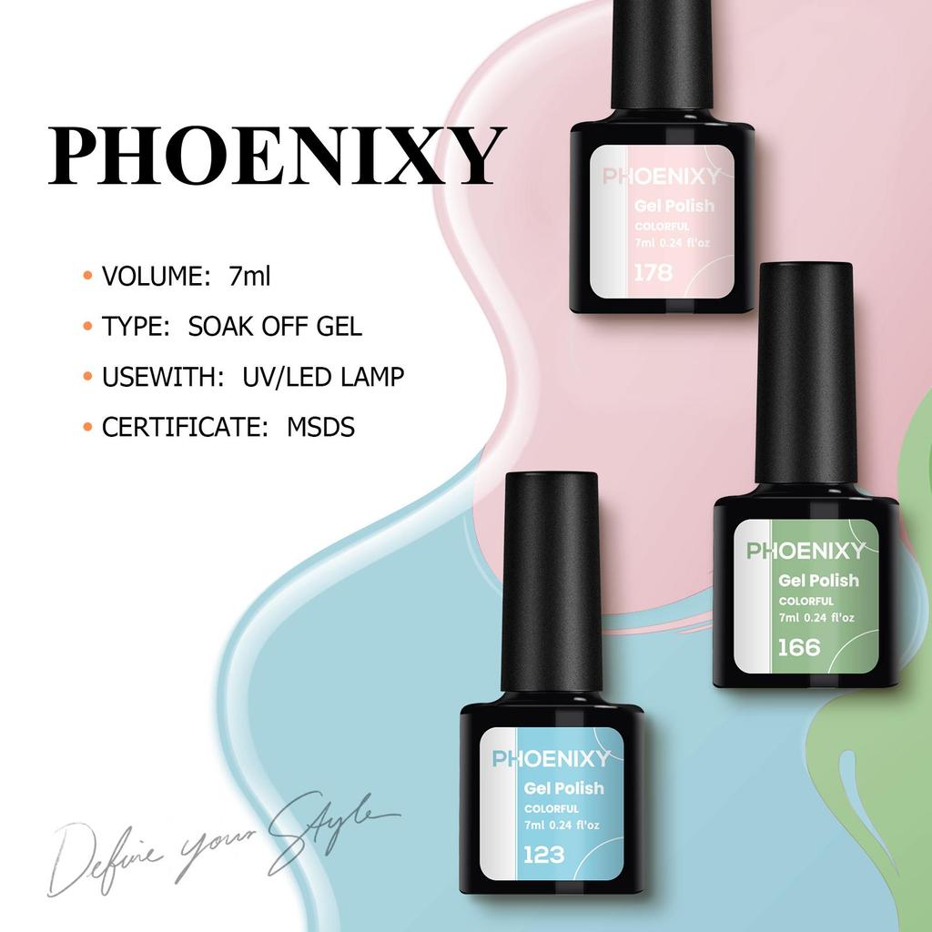 PHOENIXY 6 шт./лот набор гель-лаков разных цветов набор лаков для ногтей для маникюра DIY нейл-арта салона красоты