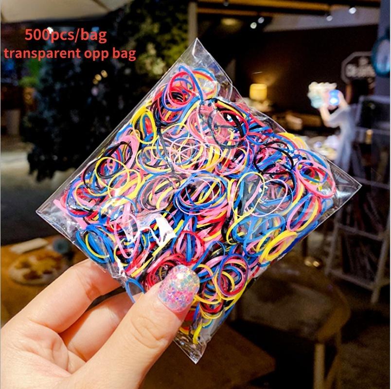 1000 шт., аксессуары для волос для девочек, подарок, милая нейлоновая резинка, эластичные ленты для волос, повязка на голову, детская повязка