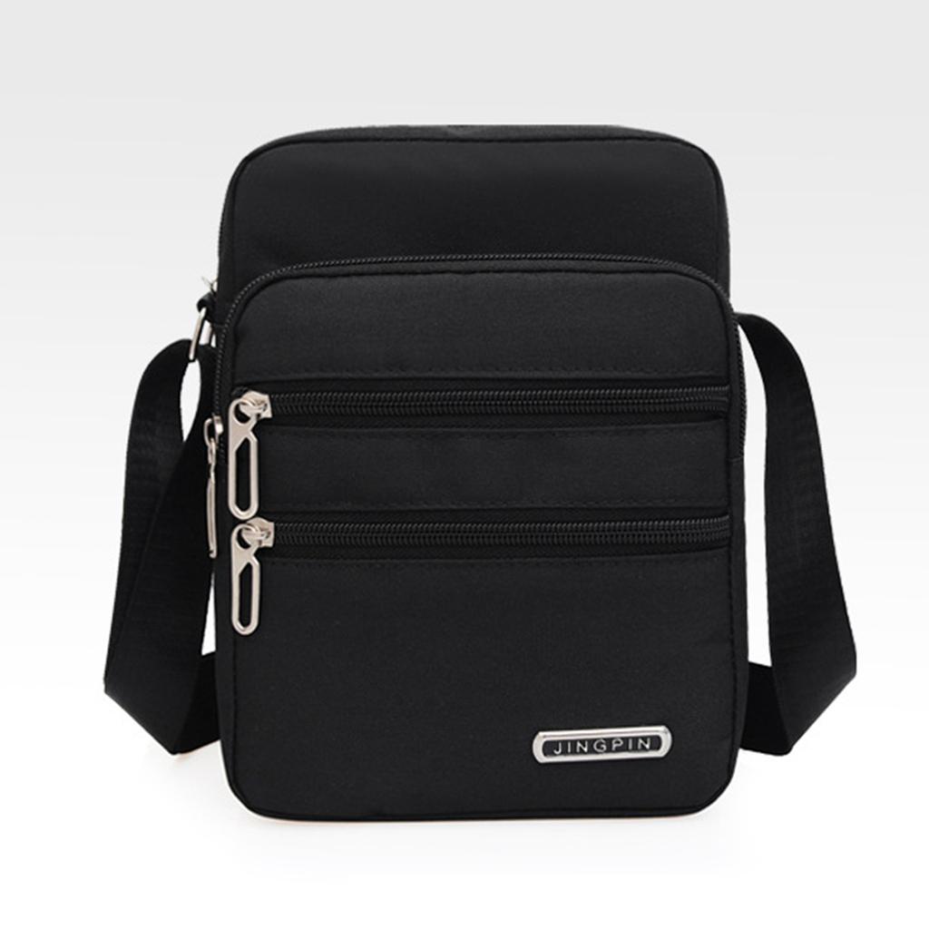 Men's Shoulder Bag Business Leisure Large Capacity Portable Handbag Zipper Multi Layer Waterproof Summer Male's Crossbody Bags