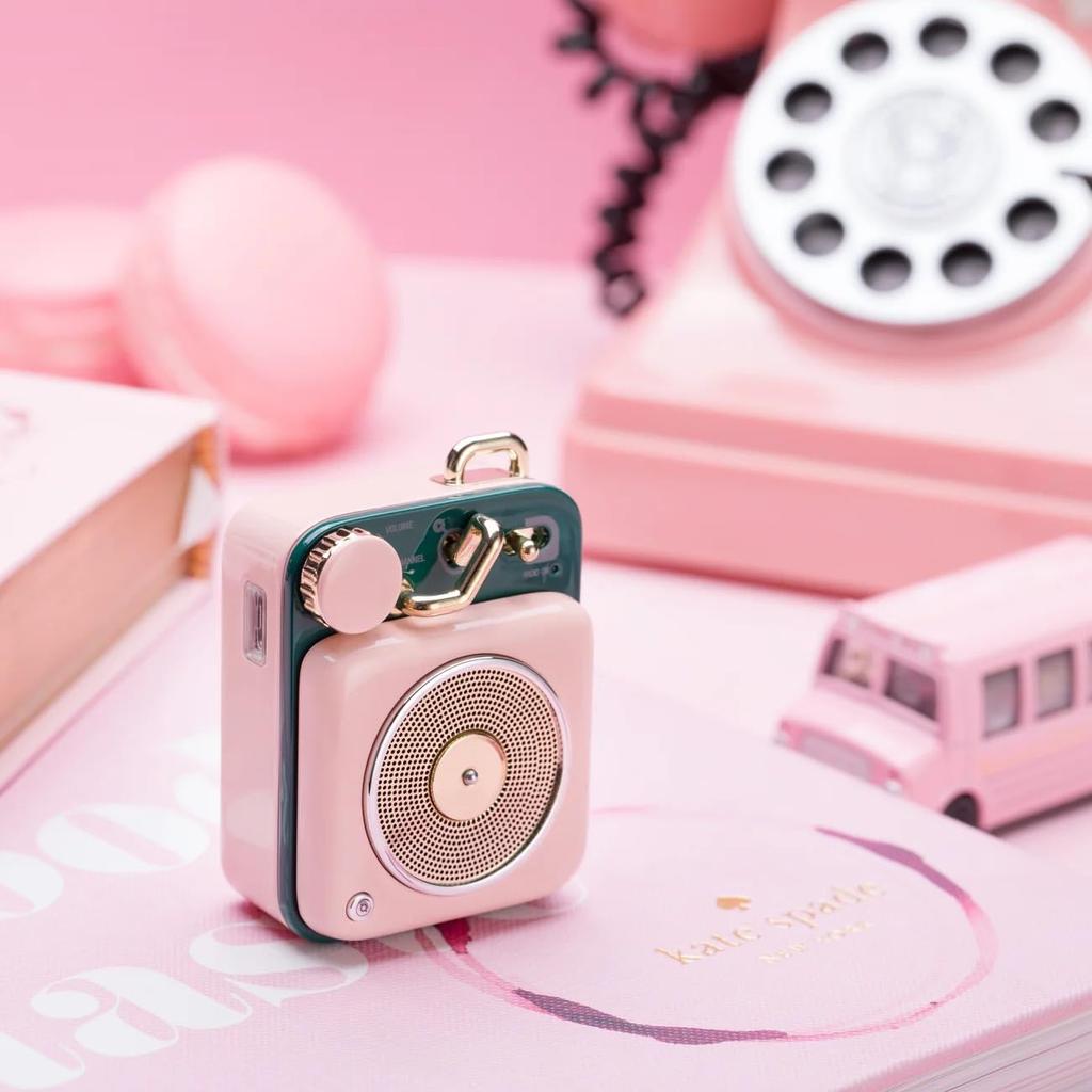 MUZEN Мини Bluetooth-динамик Button Blossom, Размер/Беспроводной/Ретро-стиль/Милый/Подарок (Вишнево-розовый)