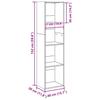 Bookshelf Artisan Oak 40 x 30 x 152 cm Engineered Wood
