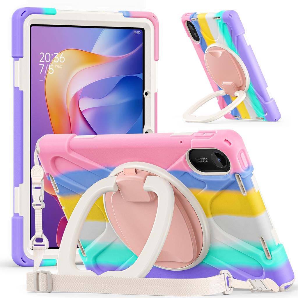 Rotating Rugged Case for Xiaomi Redmi Pad 2 2025 11.0" 25040RP0AG 25040RP0AI Hybrid Stand Cover with Handle Grip Shoulder Strap