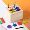 Montessori Wooden Educational Toy: Shape & Color Matching Coin Box for Early Learning