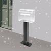 Black Carbon Steel Outside Mailbox Post,30.48*15.24*68.58cm Surface Mounting Post for Easy Install Mailbox Use