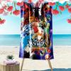 Пляжное полотенце с принтом Puzzle & Dragons, большое, мягкое, быстросохнущее, для пляжа, кемпинга, плавания