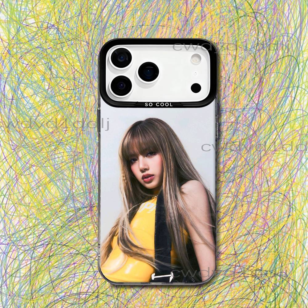 Чехол для телефона L-LISA LALISA Alter Ego Для iPhone 17,16,15,14,13,12,X,8,Pro,Max,Plus,SE4,Air,Mini HD Черный IMD Матовый